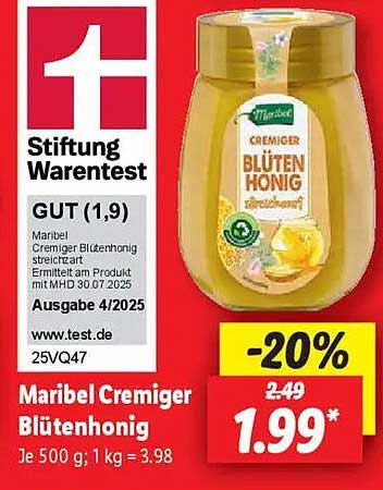 Maribel Cremiger Blütenhonig