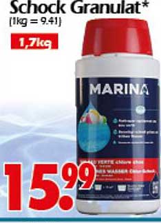 MARINA Schock Granulat 1,7 kg für klare Wasserqualität