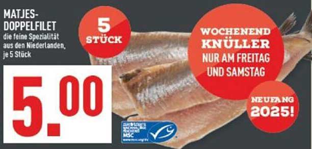 Matjes-Doppelfilet – die feine Spezialität aus den Niederlanden, je 5 Stück