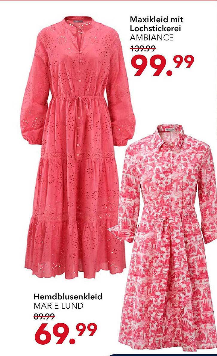 Maxikleid mit Lochstickerei AMBIANCE