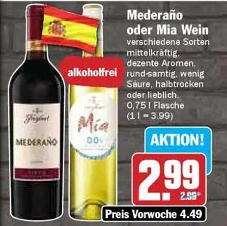 Mederäno oder Mia Wein - verschiedene Sorten