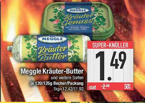 Meggle Kräuter-Butter und weitere Sorten
