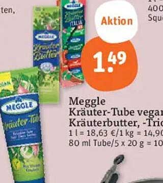 Meggle Kräuter-Tube vegane Kräuterbutter - Trilogie