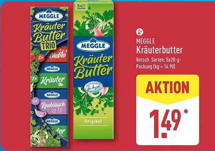 MEGGLE Kräuterbutter 5x20-g-Packung