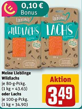 Meine Lieblinge Wildlachs 80-g-Packung oder Lachs 100-g-Packung