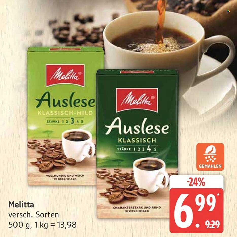 Melitta Auslese, verschiedene Sorten 500 g