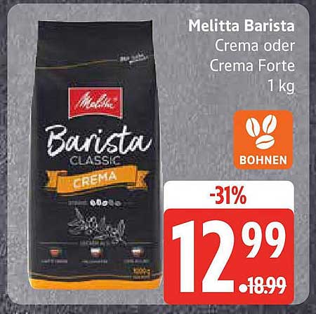 Melitta Barista Crema oder Crema Forte 1 kg