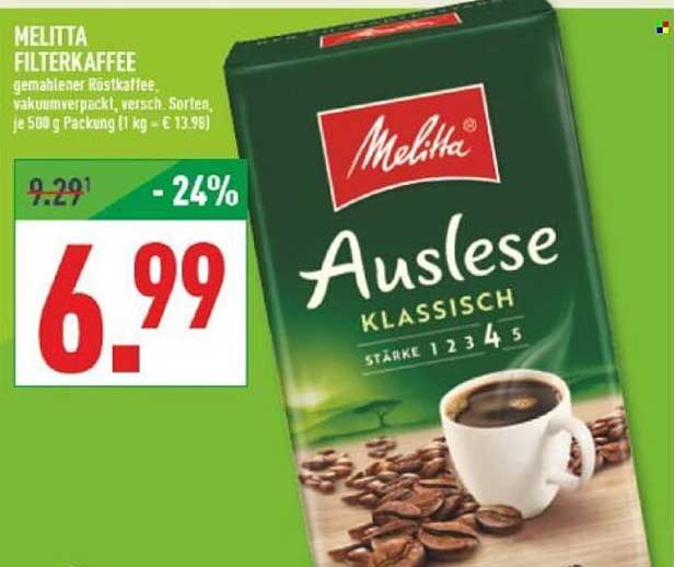 Melitta Filterkaffee Auslese Klassisch 500 g