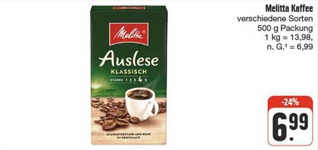 Melitta Kaffee Auslese Klassisch 500 g Packung