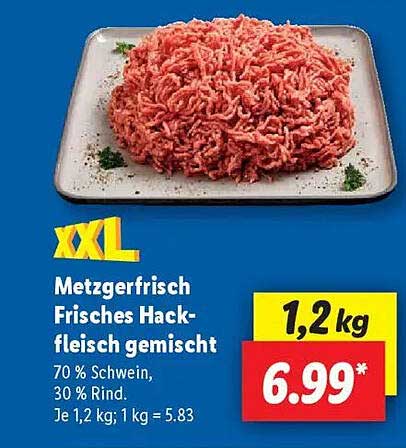 Metzgerfrisch Frisches Hackfleisch gemischt