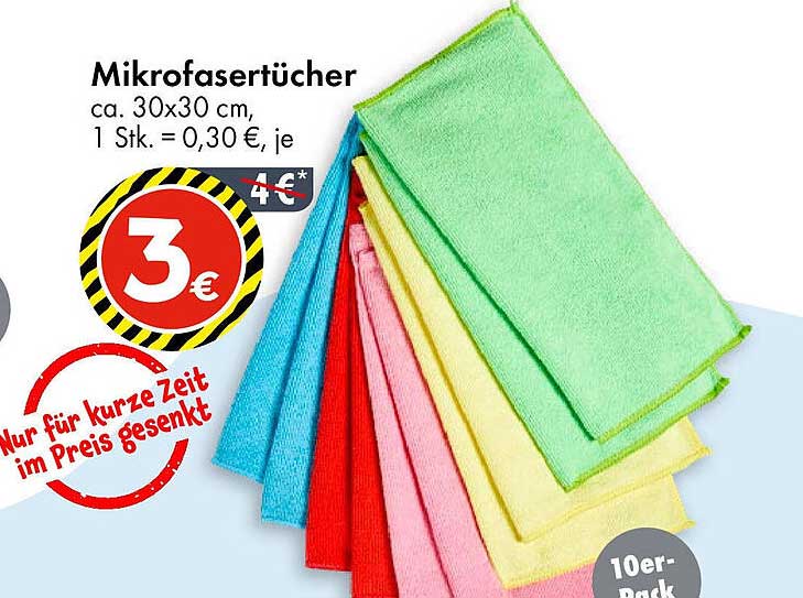 Mikrofaserhandtücher im praktischen 10er-Pack
