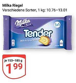 Milka Riegel Tender, 1 kg: Verschiedene Sorten