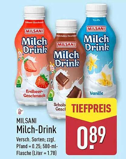 MILSANi Milch-Drink – Verschiedene Sorten für jeden Geschmack