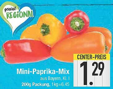 Mini-Paprika-Mix aus Bayern, Kl. I