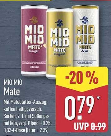 MIO MIO Mate (verschiedene Sorten)