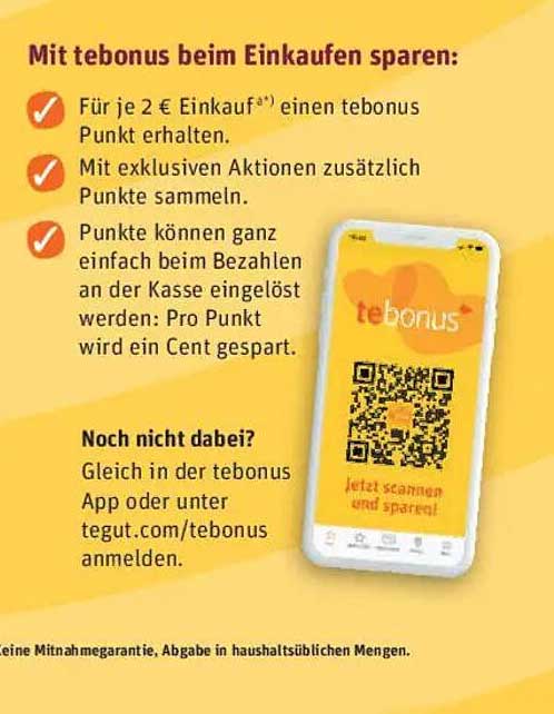 Mit tebonus beim Einkaufen sparen – exklusive Vorteile für Sie!