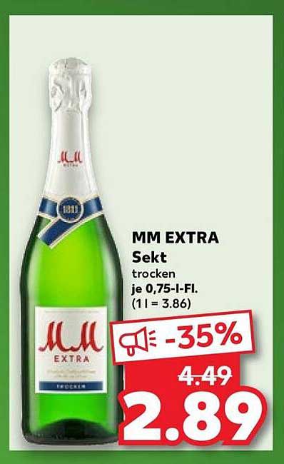 MM EXTRA Sekt trocken, je 0,75 I-Fl.