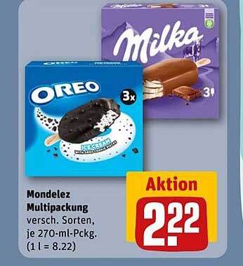 Mondelez Multipackung – Oreos und Milka Eiscreme