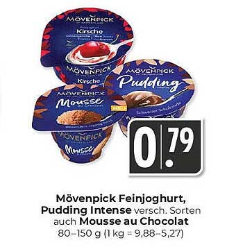 Mövenpick Feinjoghurt, Pudding Intense - verschiedene Sorten
