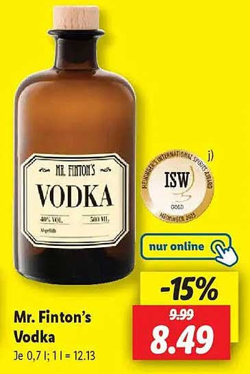 Mr. Finton's Vodka