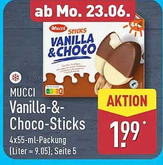 MUCCI Vanilla-&Choco-Sticks 4x55-ml-Packung