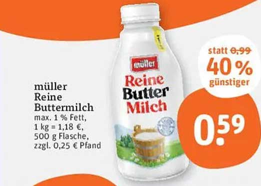 müller Reine Buttermilch 500 g