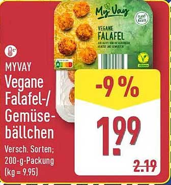 MYVAY Vegane Falafel-/Gemüsebällchen