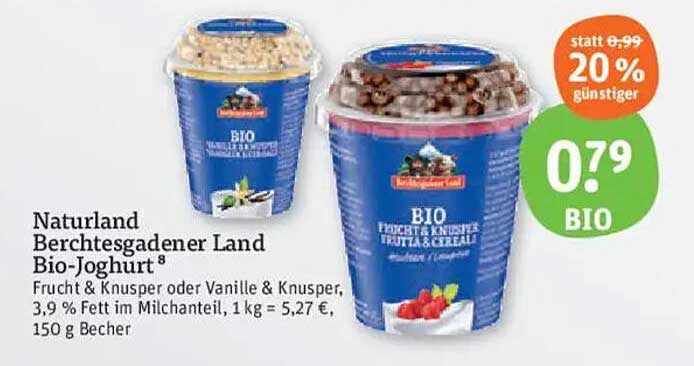 Naturland Berchtesgadener Land Bio-Joghurt