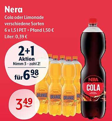 Nera Cola oder Limonade - 2+1 Aktion