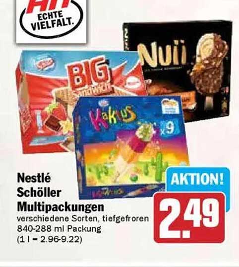 Nestlé Schöller Multipackungen verschiedene Sorten, tiefgefroren 840-288 ml Packung