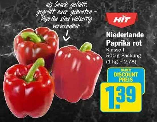 Niederlande Paprika rot Klasse I - 500 g