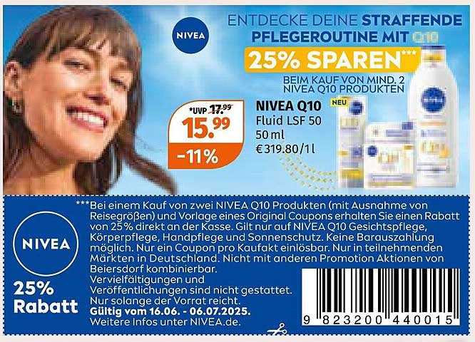 NIVEA Q10 Fluid LSF 50 - Pflege für strahlende Haut