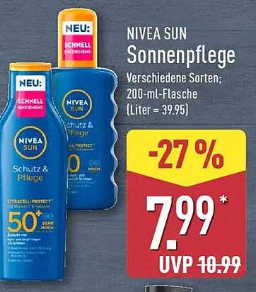 NIVEA SUN Sonnenpflege 200 ml - Verschiedene Sorten