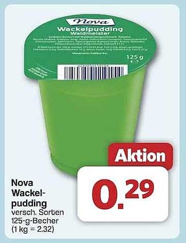 Nova Wackelpudding Waldmeister 125-g-Becher
