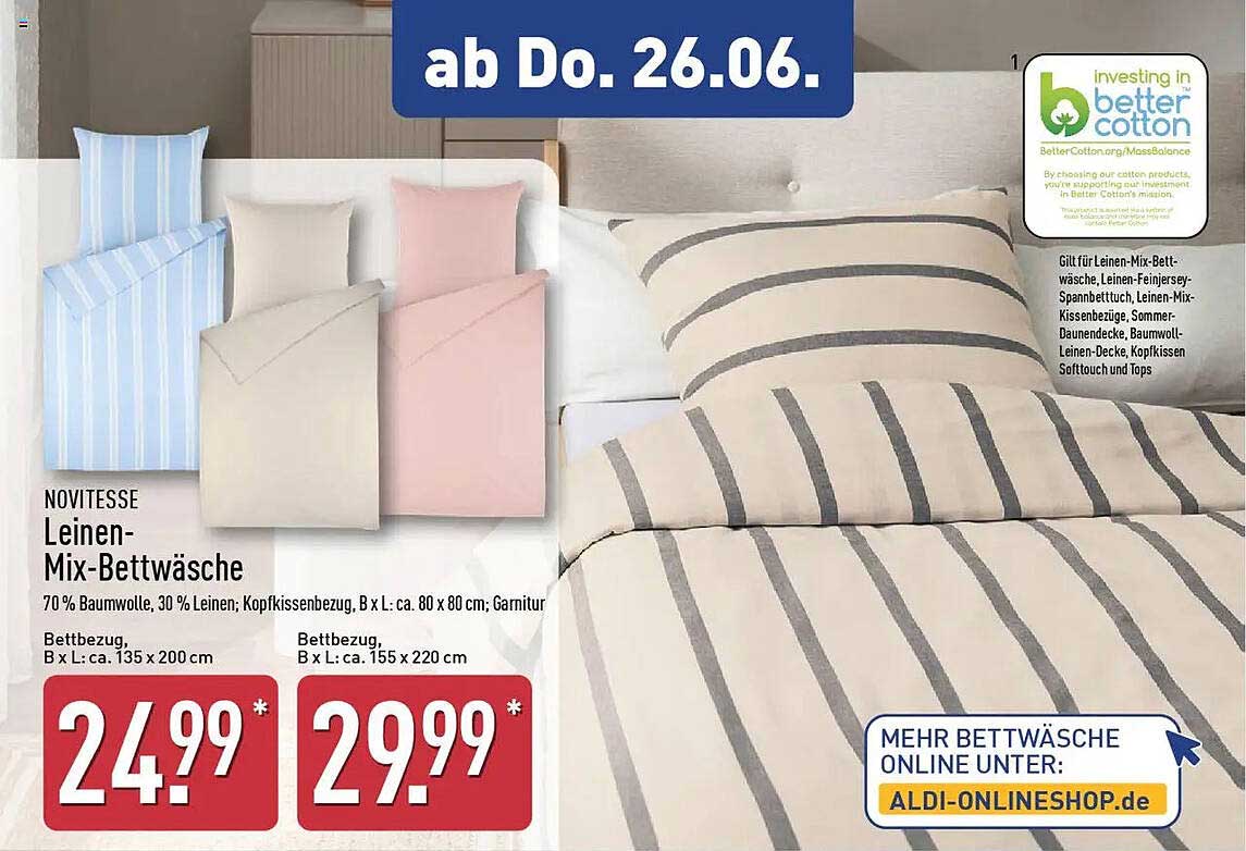 NOVITÉSSE Leinen-Mix-Bettwäsche
