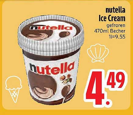 nutella Ice Cream gefroren 470ml Becher