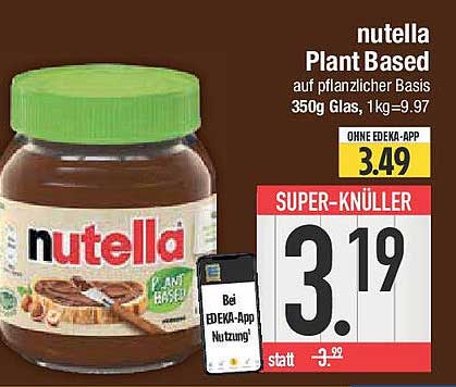 nutella Plant Based auf pflanzlicher Basis, 350g Glas