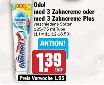 Odol med 3 Zahnpasta oder med 3 Zahnpasta Plus - verschiedene Sorten