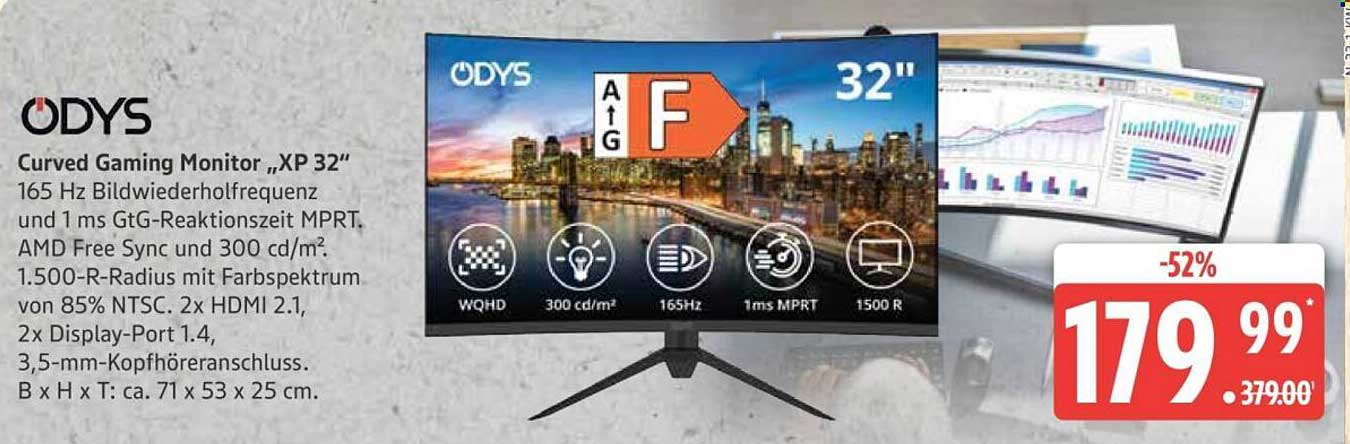 ODYS Curved Gaming Monitor „XP 32“
