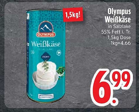 Olympus Weißkäse in Salzlake 1,5kg Dose