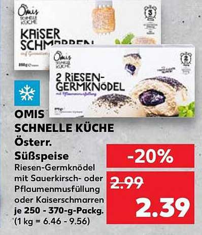 OMI'S SCHNELLE KÜCHE Süßspeise Riesen-Germknödel
