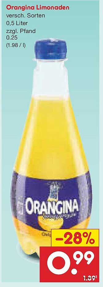 Orangina Limonade, verschiedene Sorten, 0,5 Liter