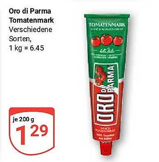Oro di Parma Tomatenmark 200 g für nur 1,29 €