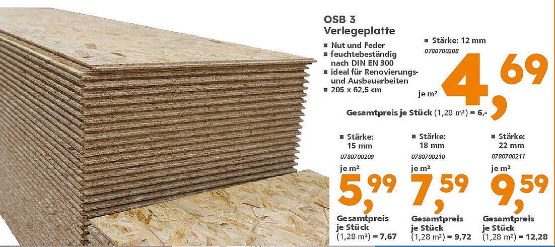 OSB 3 Verlegeplatte