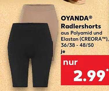 OYANDA® Radlershorts aus Polyamid und Elestan (CREORA™), 36/38 - 48/50 je