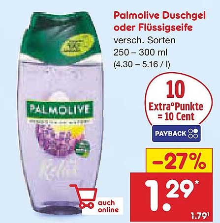 Palmolive Duschgel oder Flüssigseife, verschiedene Sorten 250 - 300 ml