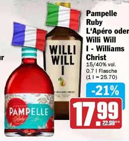 Pampelle Ruby L’Apéro oder Willi Will I - Williams Christ