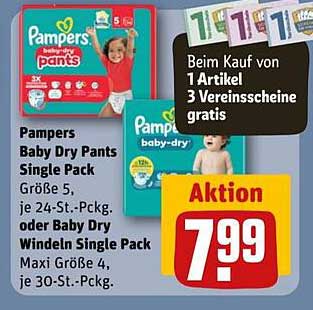 Pampers Baby Dry Pants Single Pack Aktion