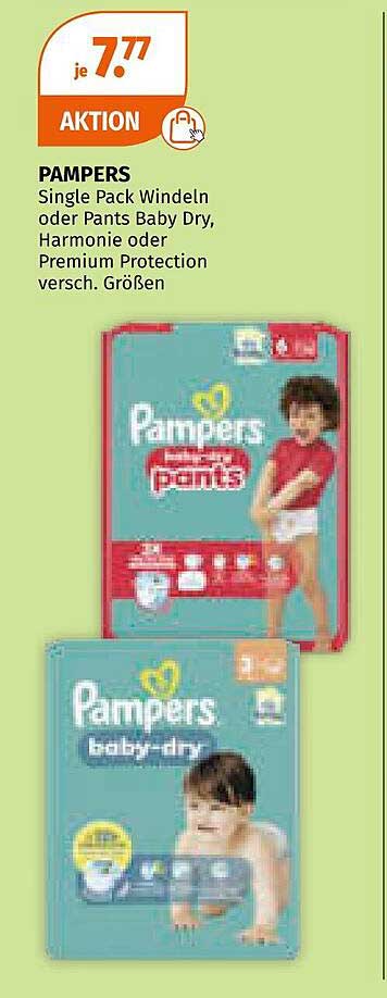 PAMPERS Single Pack Windeln oder Pants Baby Dry, Harmonie oder Premium Protection