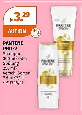 PANTENE PRO-V Shampoo 300 ml oder Spülung 250 ml - jetzt für nur 3,29 €